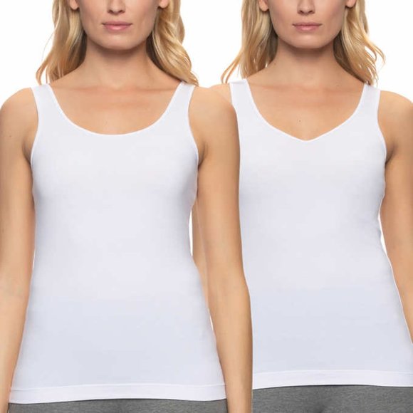 NWT Felina Women's Reversible Neckline 4 Pack Tank Top Size S $65 8HL035 - Picture 5 of 6